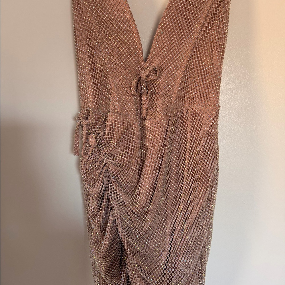 AKIRA Blush Pink Mesh Dress